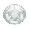 Premium Clear Big 6-Partition Round Disposable Plastic Trays (24 Trays) Image 1