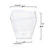 Premium Clear Small Square Disposable Plastic Cups (288 Cups) Image 2