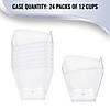 Premium Clear Small Square Disposable Plastic Cups (288 Cups) Image 3