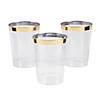Premium Gold-Trim Clear Plastic Cups - 20 Pc. Image 1