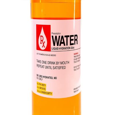 Prescription Water 32 Oz Plastic Water Bottle With Lid Image 3
