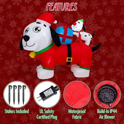 Presence - 5FT Inflatable Christmas Doggie Family of Two Image 2