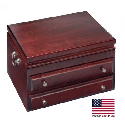 Presidential Super Flatware Chest, Solid American Hardwood with Rich Mahogany Finish Image 1