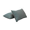 Presidio 12" x 20" Lumbar Indoor/Outdoor Pillow with Piping, 2-Pack - Dusty Turquoise Image 1