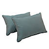 Presidio 12" x 20" Lumbar Indoor/Outdoor Pillow with Piping, 2-Pack - Dusty Turquoise Image 4