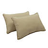 Presidio 16" x 24" Lumbar Indoor/Outdoor Pillow with Piping, 2-Pack - Beige Sand Image 3