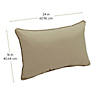 Presidio 16" x 24" Lumbar Indoor/Outdoor Pillow with Piping, 2-Pack - Beige Sand Image 4