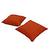 Presidio 24" x 24" Square Indoor/Outdoor Pillow with Piping, 2-Pack - Burnt Orange Image 1