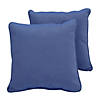 Presidio 24" x 24" Square Indoor/Outdoor Pillow with Piping, 2-Pack - Denim Blue Image 3