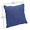 Presidio 24" x 24" Square Indoor/Outdoor Pillow with Piping, 2-Pack - Denim Blue Image 4