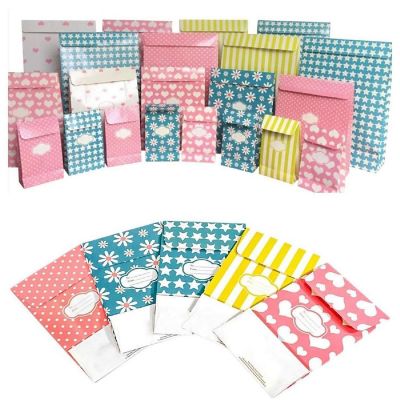 Pressie Pouch Peel & Seal Gift Bag Blue Daisy Flower 12pk Large No-Wrap Present Image 3