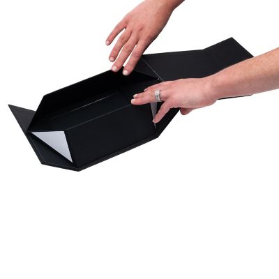 Prime Line Packaging- Black Magnetic Gift Box - 10x10x5 Inch 15 Pack Image 2