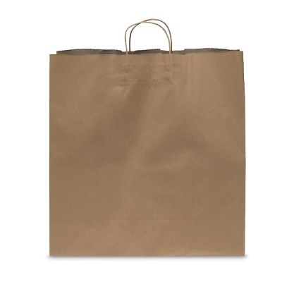Prime Line Packaging Extra Large Brown Paper Bags with Handles, Shopping Bags Bulk 18x7x18.75 100 Pack Image 3