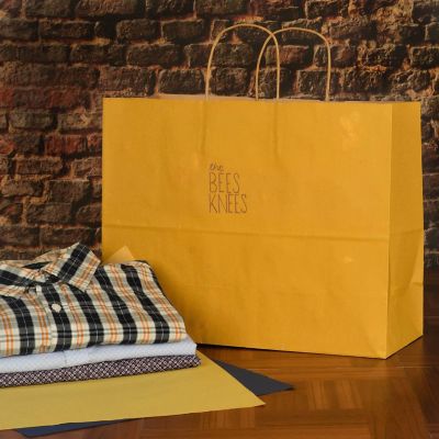 Prime Line Packaging- Yellow Gift Bags - 16x6x12 Inch 100 Pack Image 2