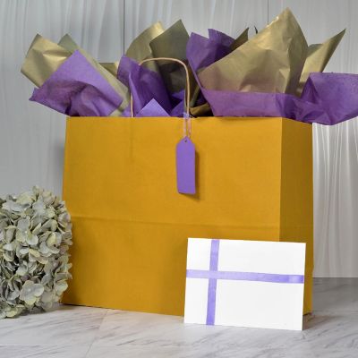 Prime Line Packaging- Yellow Gift Bags - 16x6x12 Inch 100 Pack Image 3