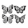 Printed Acetate Butterflies Coloring Sheets - 24 Pc. Image 1
