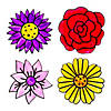 Printed Acetate Flower Coloring Sheets - 24 Pc. Image 1
