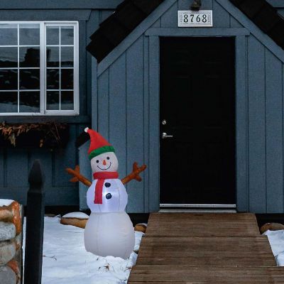 ProductWorks 84072 Candy Cane Lane Inflatable Snowman Outdoor Display- 4 Image 2