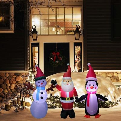 ProductWorks 84073 Candy Cane Lane Inflatable Penguin Outdoor Holiday Decor- 4 Image 2