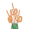 Pumpkin BPA-Free Plastic Silly Straws - 12 Pc. Image 1