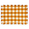 Pumpkin Spice Heavyweight Check Fringed Placemat (Set Of 6) Image 2