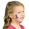 Purple Awareness Ribbon Tattoo Stickers - 12 Pc. Image 1