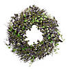 Purple Mini Berry Artificial Thanksgiving Wreath  22-Inch Unlit Image 1