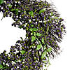 Purple Mini Berry Artificial Thanksgiving Wreath  22-Inch Unlit Image 2