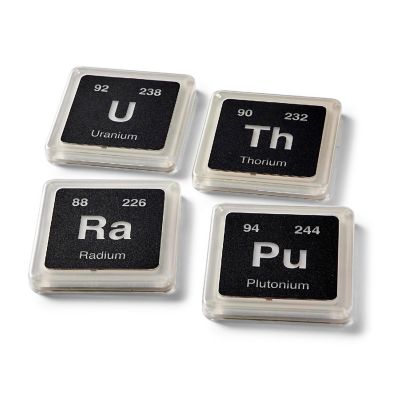 Radioactive Elements Periodic Table Glowing Light-Up Drink Coasters  Set of 4 Image 2