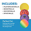 Rainbow-Colored Playground Rubber Ball Sports Assortment - 30 Pc. Image 2