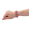Rainbow Disc Bead Bracelets - 12 Pc. Image 1