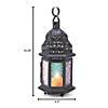 Rainbow Moroccan Style Candle Lantern 10.25" Tall Image 2