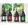 Rainbow Moroccan Style Candle Lantern 10.25" Tall Image 3