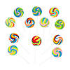 Rainbow Swirl Lollipops - 12 Pc. Image 1