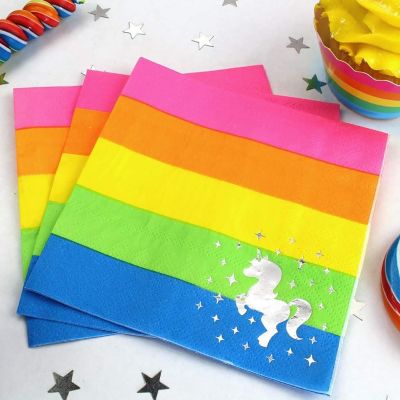 Rainbow Unicorn Birthday Party Supplies Pack  66 Pieces  Serves 8 Guests Image 2