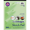 Real Images Sketch Pad, Standard Weight, 9" Proper 12", 100 Sheets, Pack of 6 Image 1