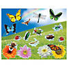 Realistic Bugs & Flowers Sticker Scenes - 12 Pc. Image 1