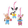 Realistic Bunny Face Easter Ornament Foam Craft Kit - Makes 12 Image 1