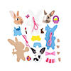 Realistic Bunny Face Easter Ornament Foam Craft Kit - Makes 12 Image 1