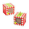 Red & White Checkered Caramel Apple Boxes - 12 Pc. Image 1