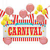 Red and White Striped Carnival Event Decorating Kit - 14 Pc. Image 1