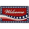 Red Coir "Welcome" Stars and Stripes Americana Outdoor Doormat 18" x 30" Image 1