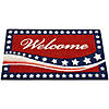 Red Coir "Welcome" Stars and Stripes Americana Outdoor Doormat 18" x 30" Image 2