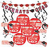 Red Congrats Grad Hanging Decorations Kit - 20 Pc. Image 1