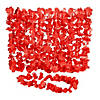 Red Flower Plastic Leis - 12 Pc. Image 1
