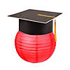 Red Hanging Paper Lantern with Graduation Cap Decorating Kit - 12 Pc. Image 1