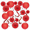 Red Hanging Party Decorations Kit - 30 Pc. Image 1
