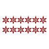 Red Metal Snowflake With Bell Ornament (Set Of 12) 6.5"H Iron Image 2