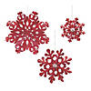 Red Paper Snowflake Ornament (Set Of 6) 7.75"H, 11.75"H, 15.75"H Paper Image 1
