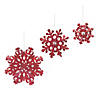 Red Paper Snowflake Ornament (Set Of 6) 7.75"H, 11.75"H, 15.75"H Paper Image 1
